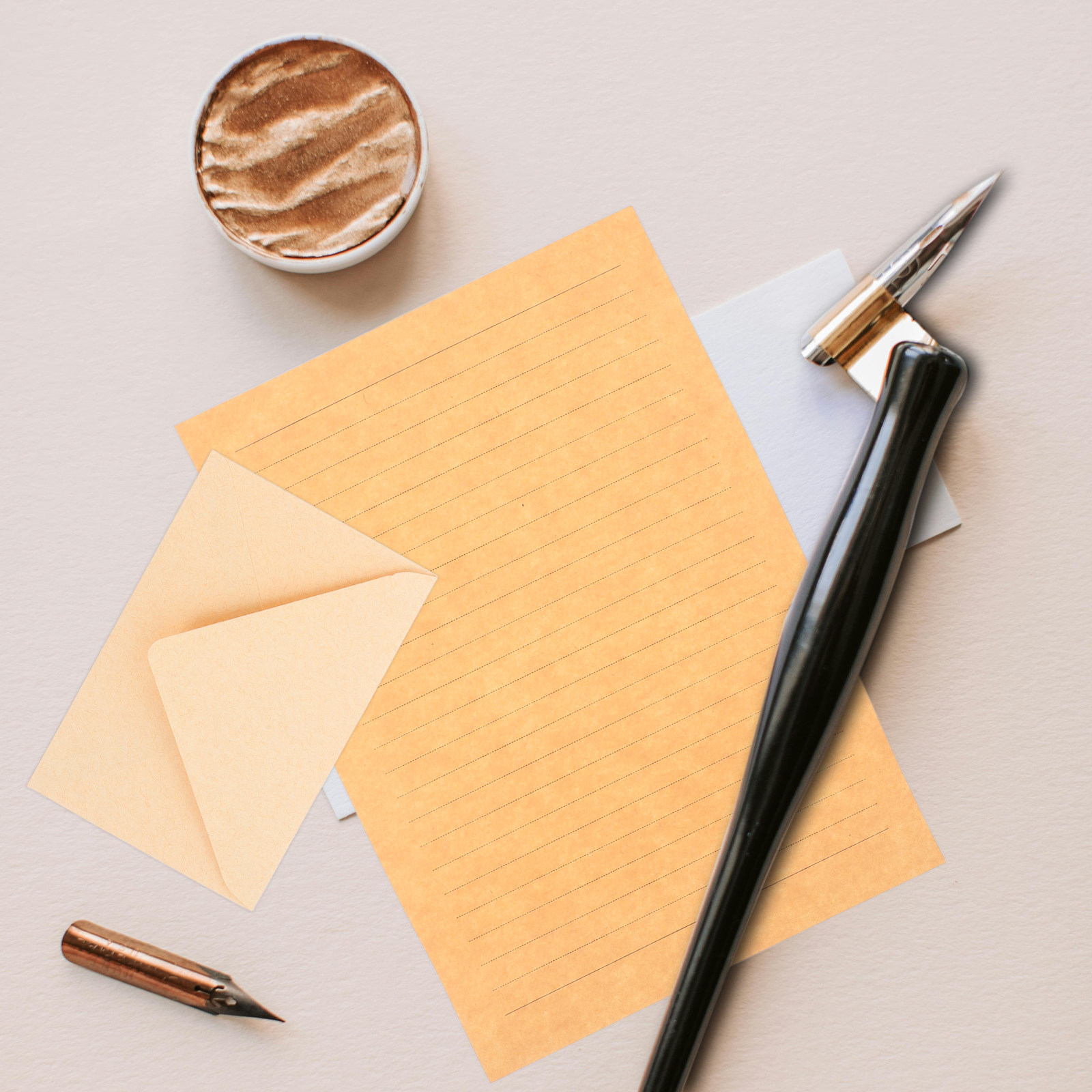 Wax Seal Letter Kit - 1 Set Elegantes Vintage-Briefschreibset mit liniertem