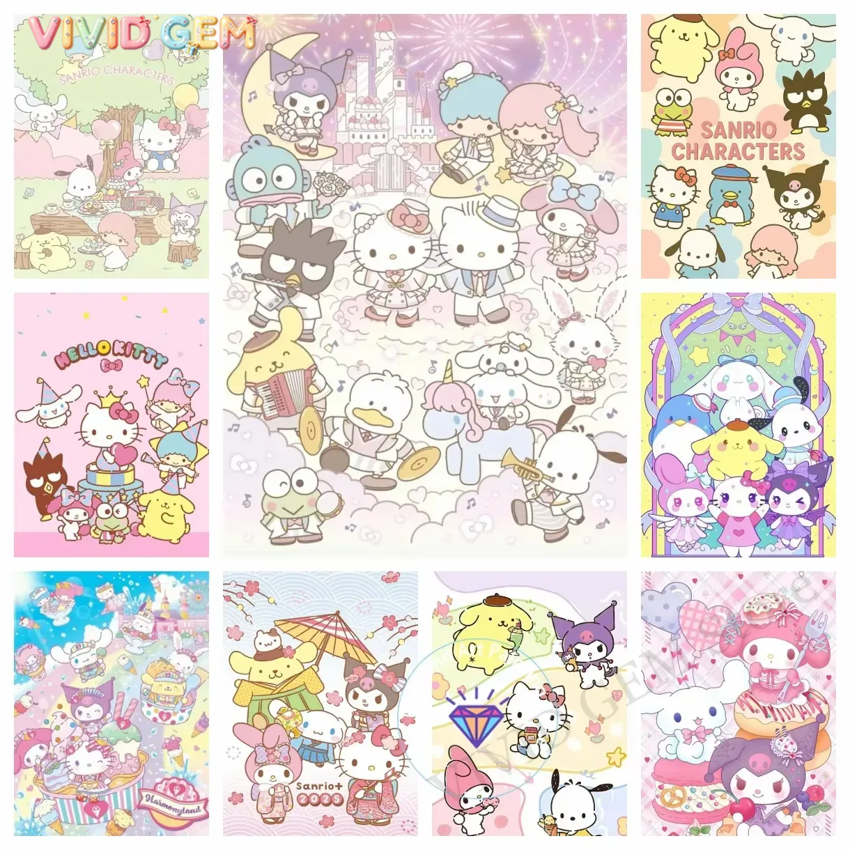 Diamantmalerei Sanrio Family C – Photo Mosaic Print Bewertung und Preis